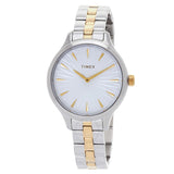 Timex Peyton Quartz White Dial Ladies Watch TW2V06500 - The Watches Men & Co