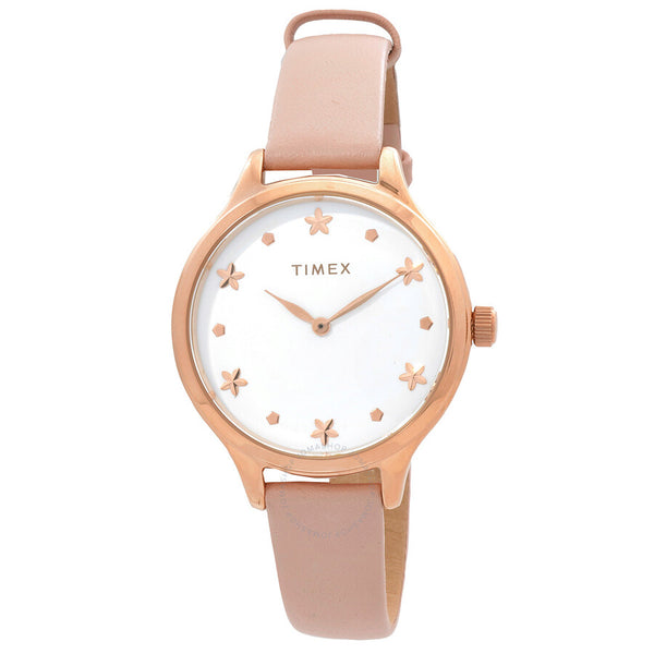 Timex Peyton Quartz White Dial Ladies Watch TW2V23700 - The Watches Men & Co