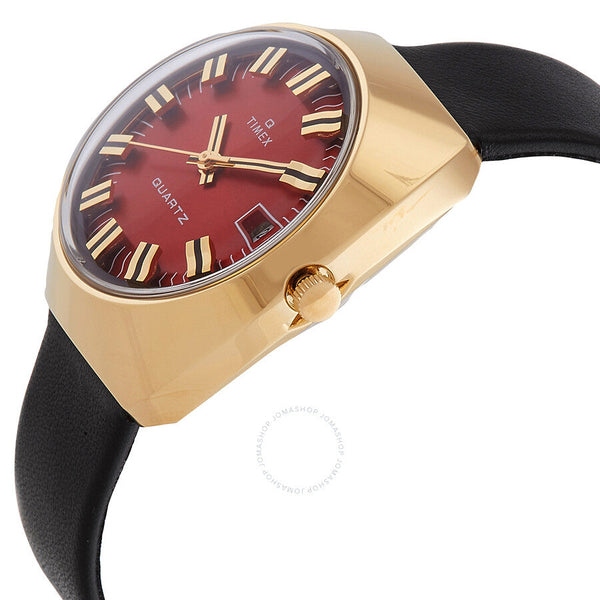 Timex Q 1972 Reissue Quartz Burgundy Dial Men's Watch TW2V25400 - The Watches Men & Co #2