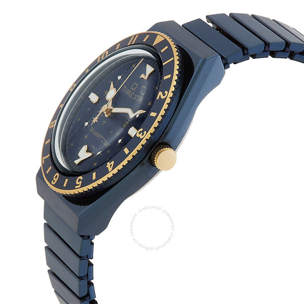 Timex Q Celestial Quartz Blue Dial Ladies Watch TW2V53500 - The Watches Men & Co #2