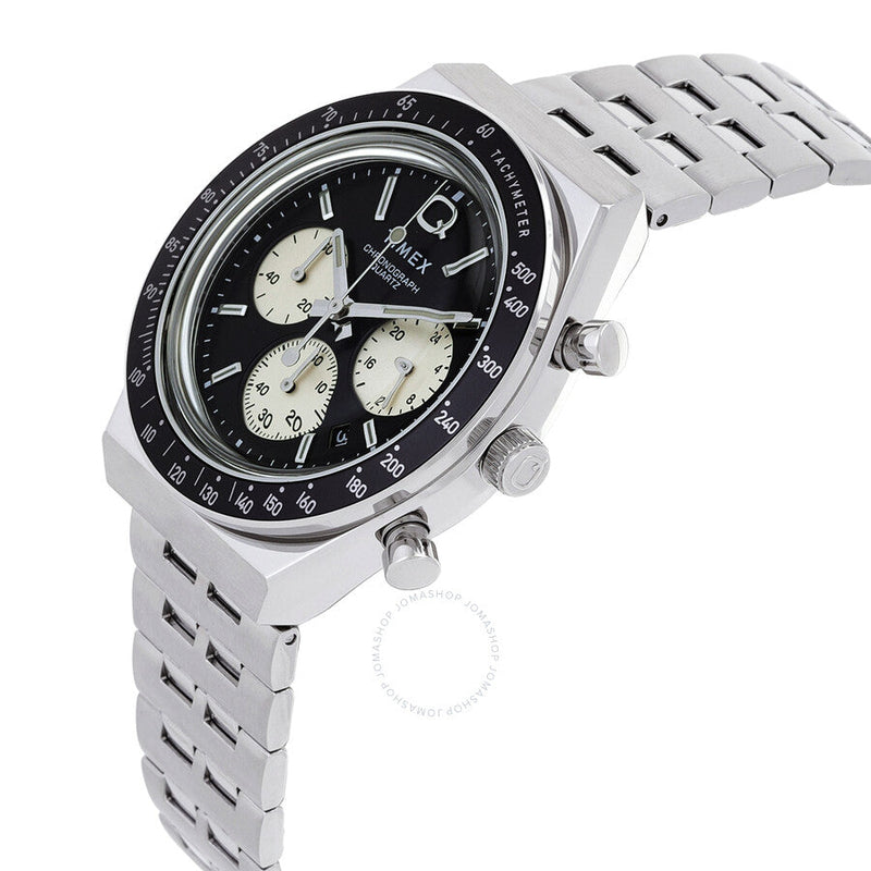 Timex Q Chronograph Quartz Black Dial Men's Watch TW2V42600 - The Watches Men & Co #2