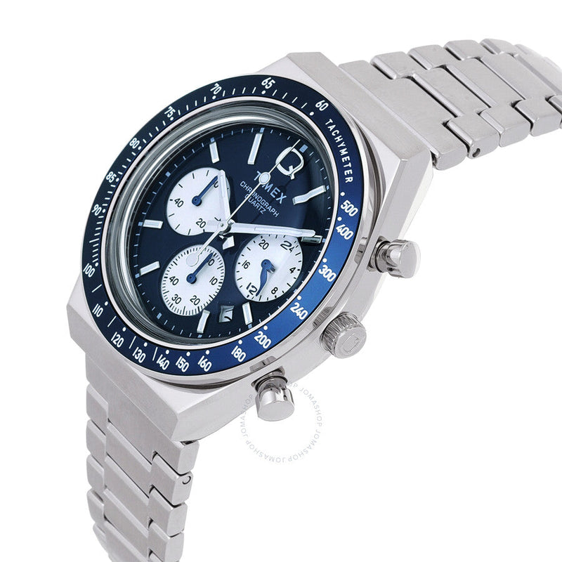 Timex Q Timex Chronograph Quartz Blue Dial Men's Watch TW2W51600 - The Watches Men & Co #2