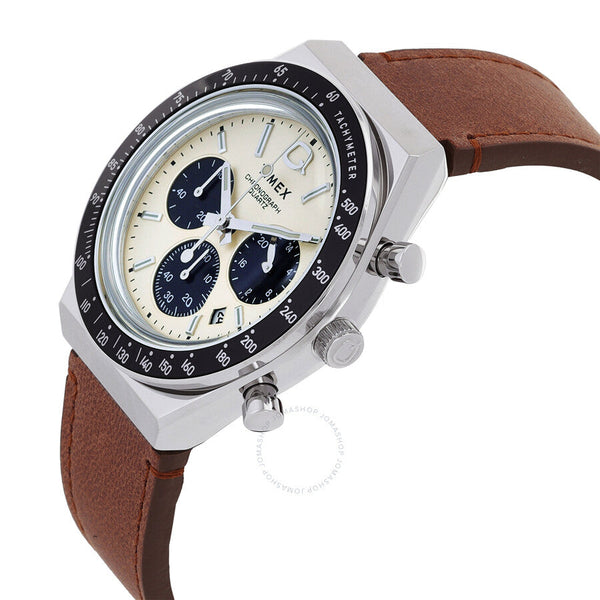 Timex Q Chronograph Quartz Cream Dial Men's Watch TW2V42800 - The Watches Men & Co #2