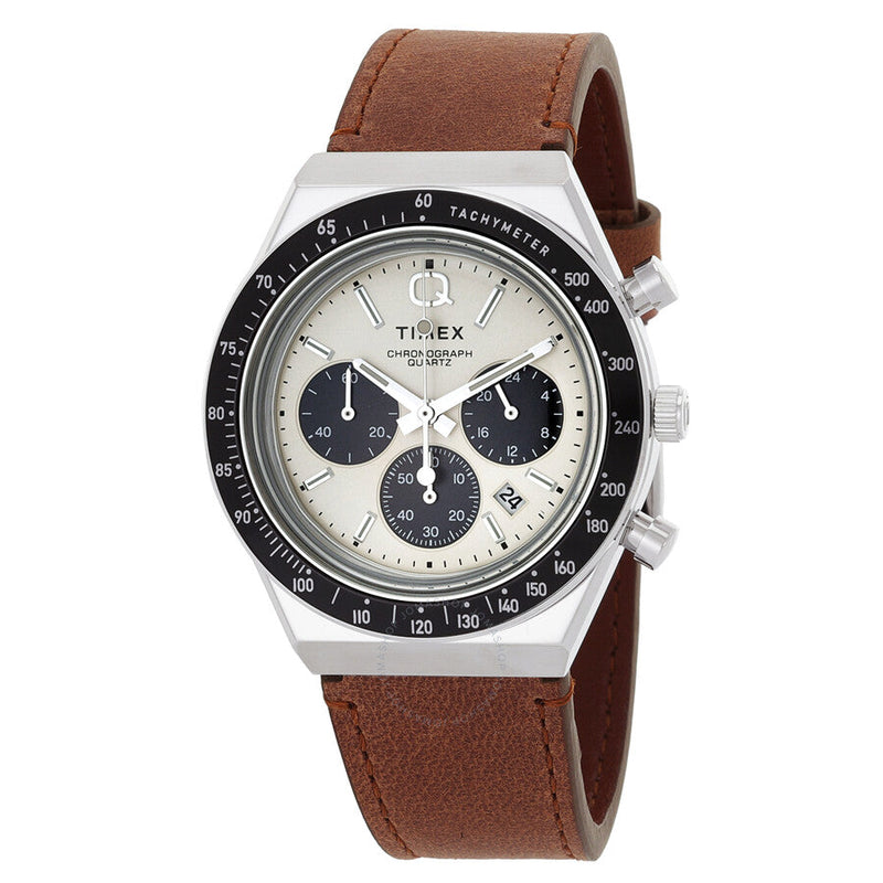 Timex Q Chronograph Quartz Cream Dial Men's Watch TW2V42800 - The Watches Men & Co