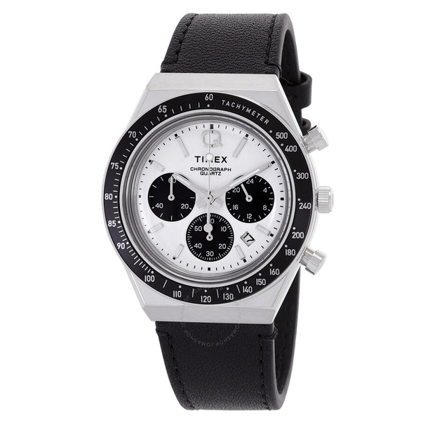 Timex Q Chronograph Quartz White Dial Men's Watch TW2W53400 - The Watches Men & Co
