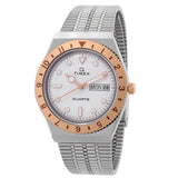 Timex Q Quartz Silver Dial Ladies Watch TW2U95600VQ - The Watches Men & Co