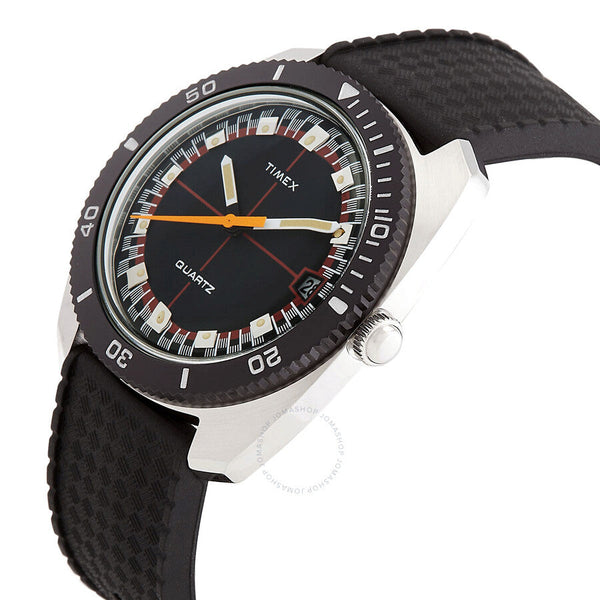 Timex Q Reissue 1971 Quartz Black Dial Men's Watch TW2W22400 - The Watches Men & Co #2