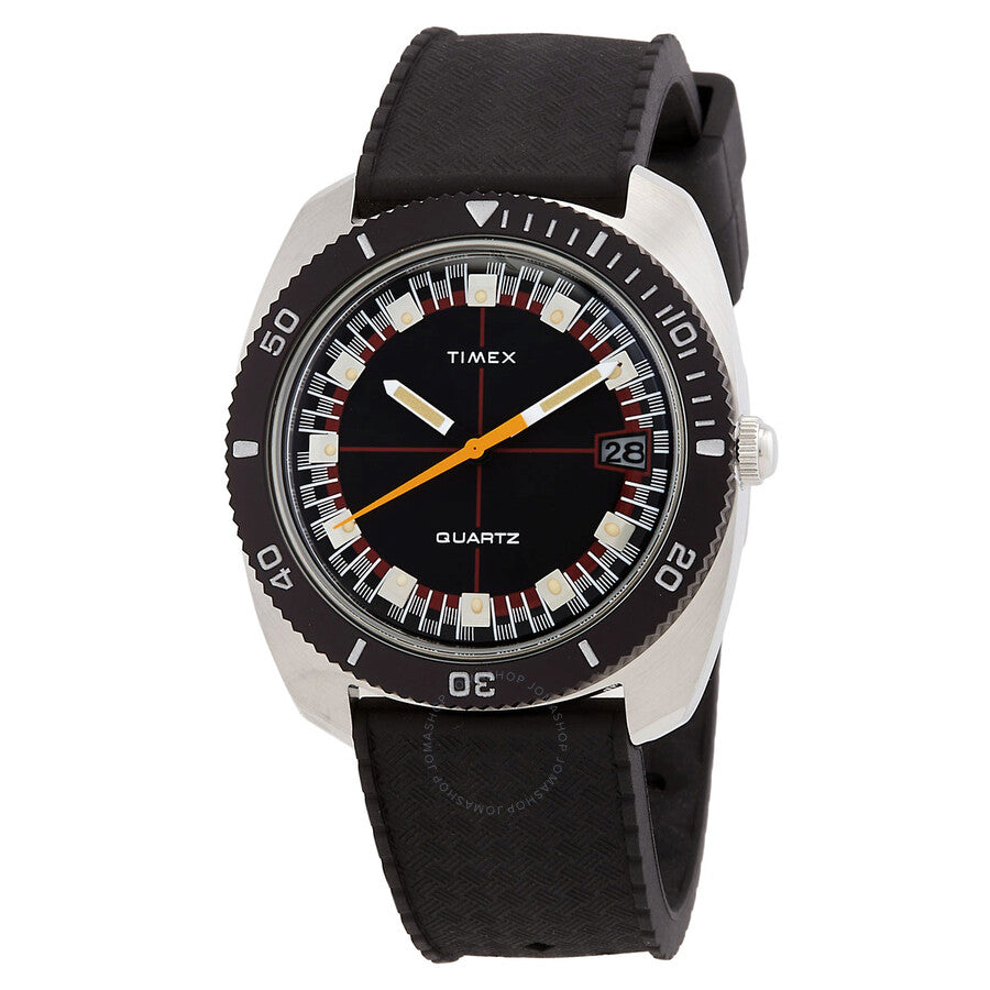 Timex Q Reissue 1971 Quartz Black Dial Men's Watch TW2W22400 - The Watches Men & Co