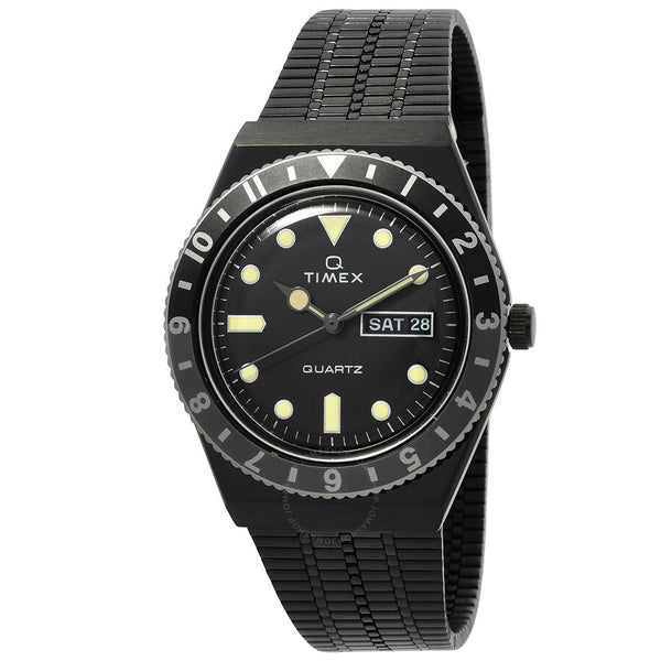 Timex Q Reissue Quartz Black Dial Men's Watch TW2U61600ZV - The Watches Men & Co