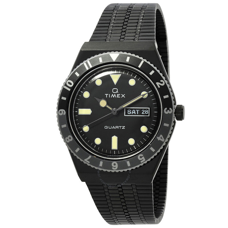 Timex Q Reissue Quartz Black Dial Men's Watch TW2U61600ZV - The Watches Men & Co