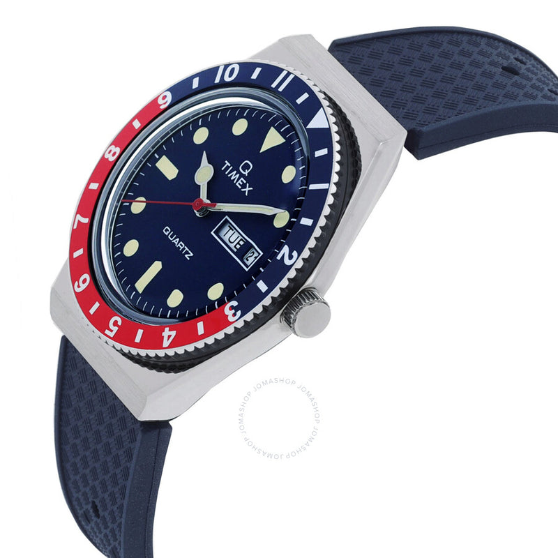 Timex Q Timex Quartz Blue Dial Men's Watch TW2V32100 - The Watches Men & Co #2