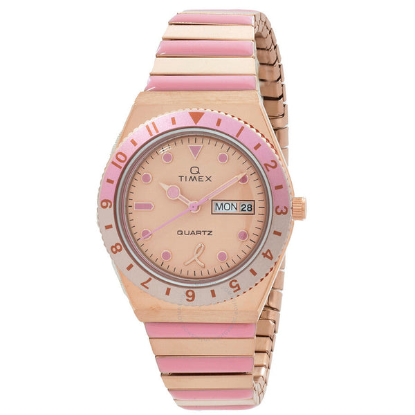 Timex Q Timex x BCRF Quartz Rose Gold Dial Ladies Watch TW2V52700VQ - The Watches Men & Co