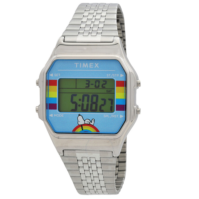 Timex T80 X Peanuts Alarm Quartz Digital Unisex Watch TW2V61300 - The Watches Men & Co