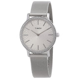 Timex Transcend Quartz Crystal Silver-Tone Dial Ladies Watch TW2V52400 - The Watches Men & Co