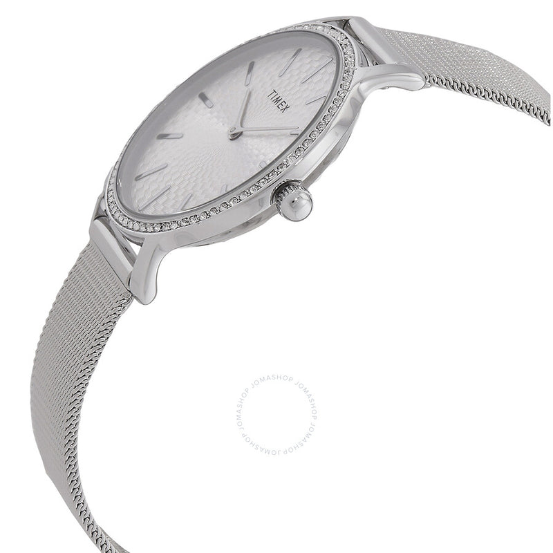 Timex Transcend Quartz Crystal Silver-Tone Dial Ladies Watch TW2V52400 - The Watches Men & Co #2