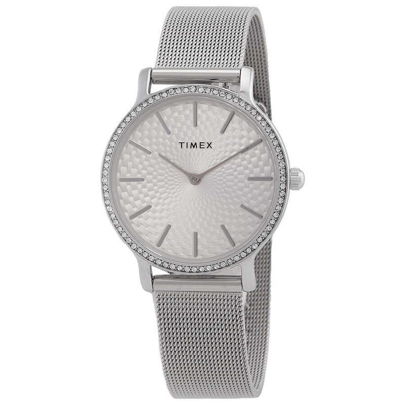 Timex Transcend Quartz Crystal Silver-Tone Dial Ladies Watch TW2V52400 - The Watches Men & Co