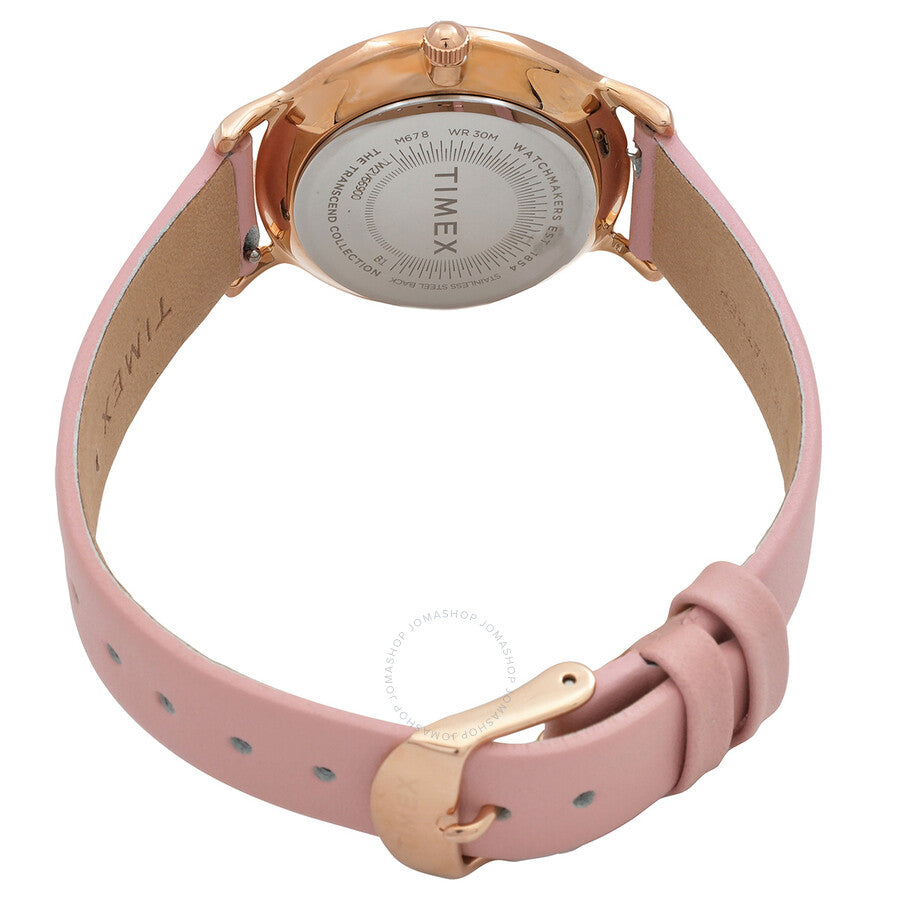 Timex Transcend Quartz Rose Gold Dial Ladies Watch TW2V66900VQ - The Watches Men & Co #3
