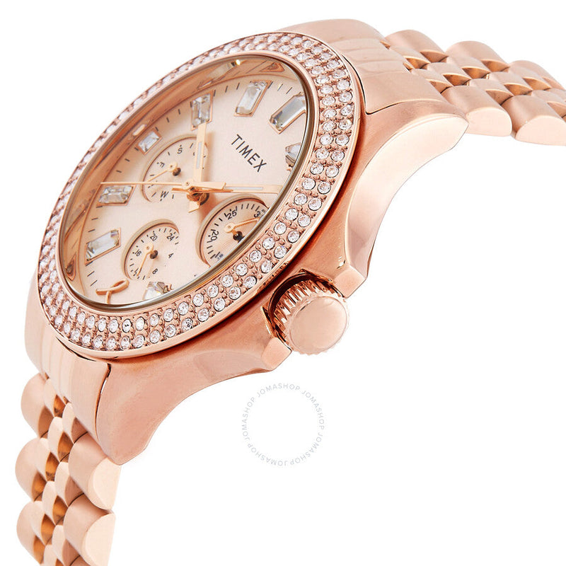 Timex Trend BCRF Kaia Quartz Crystal Rose Gold Dial Ladies Watch TW2V96700 - The Watches Men & Co #2