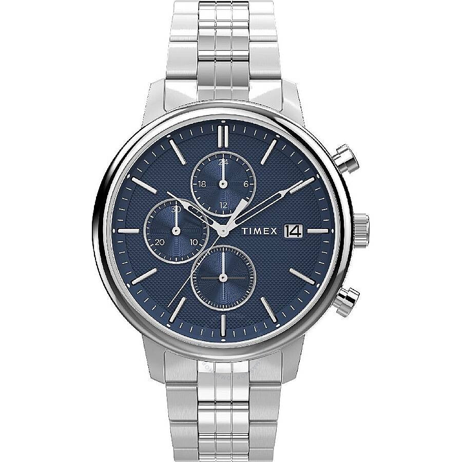 Timex Trend Chicago Chronograph Quartz Blue Dial Men's Watch TW2W67900 - The Watches Men & Co
