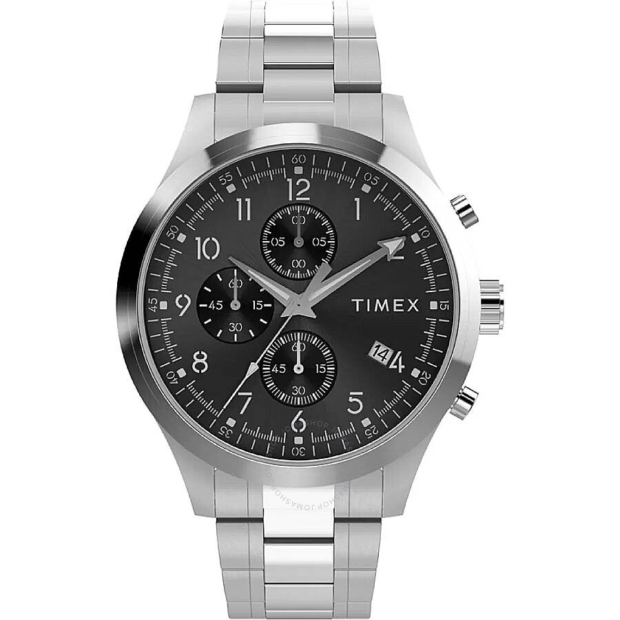 Timex Trend Chronograph Quartz Black Dial Men's Watch TW2Y01400JI - The Watches Men & Co