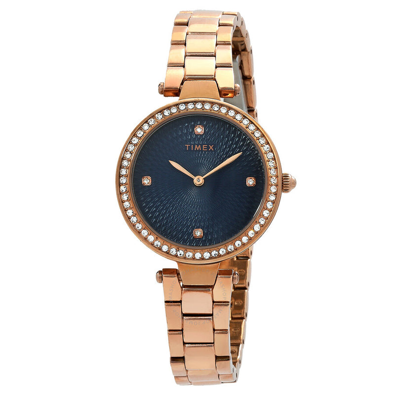Timex Trend Quartz Crystal Black Dial Ladies Watch TW2V24600 - The Watches Men & Co