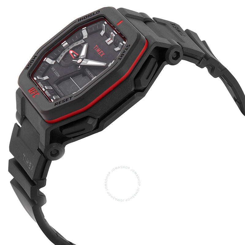 Timex UFC Colossus Alarm World Time Quartz Analog-Digital Black Dial Men's Watch TW2V55200 - The Watches Men & Co #2