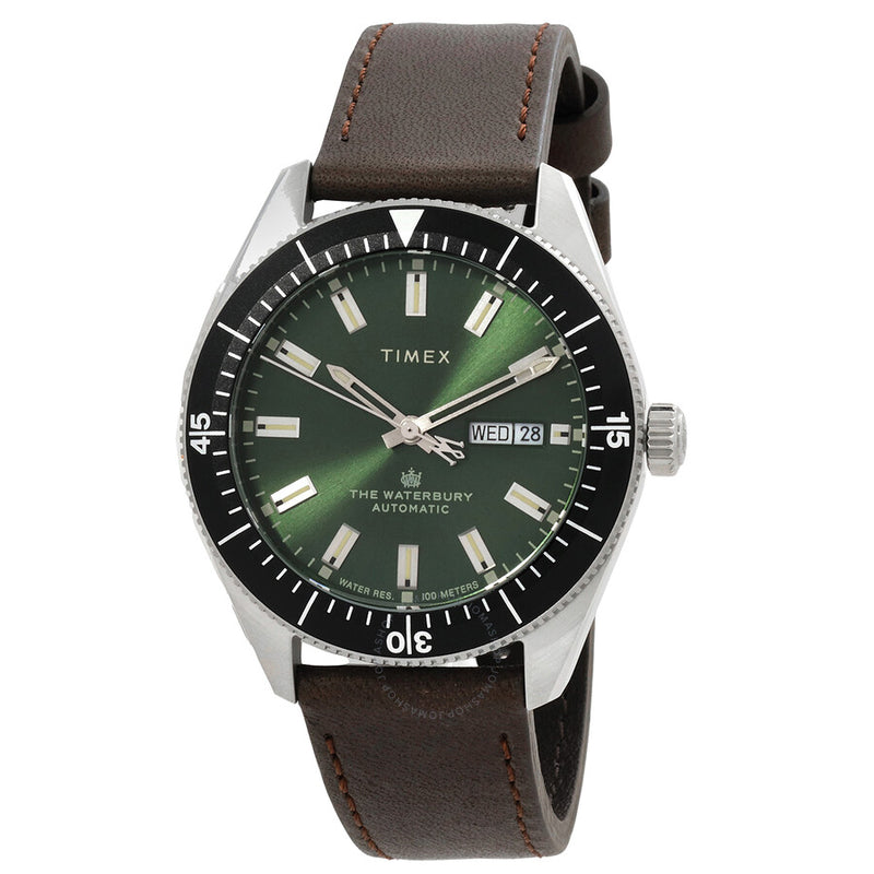 Timex Waterbury Automatic Green Dial Men's Watch TW2V24700 - The Watches Men & Co
