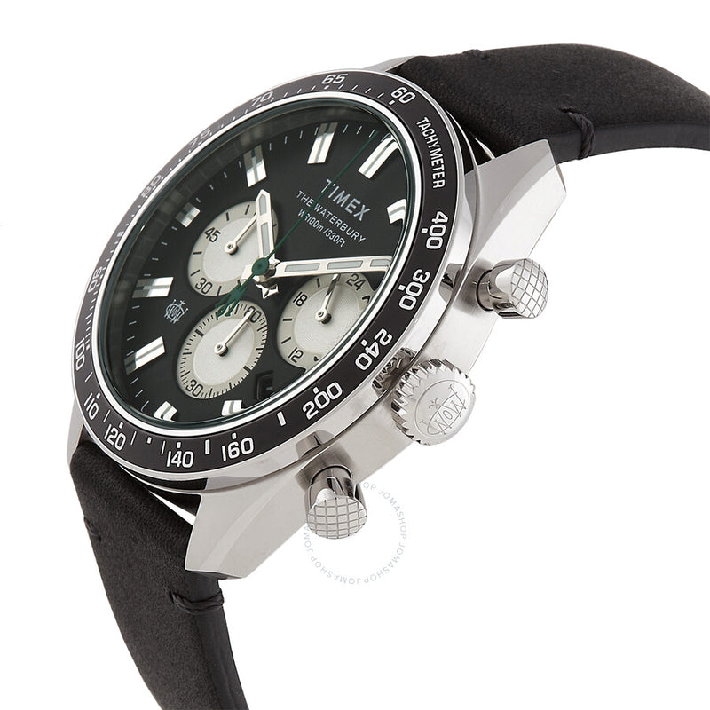 Timex Waterbury Chronograph Quartz Black Dial Men's Watch TW2V42500 - The Watches Men & Co #2