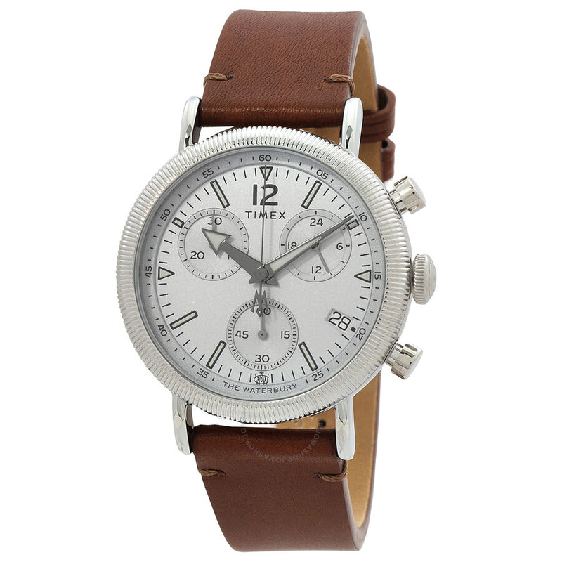 Timex Waterbury Chronograph Quartz Silver Dial Men's Watch TW2W20800 - The Watches Men & Co