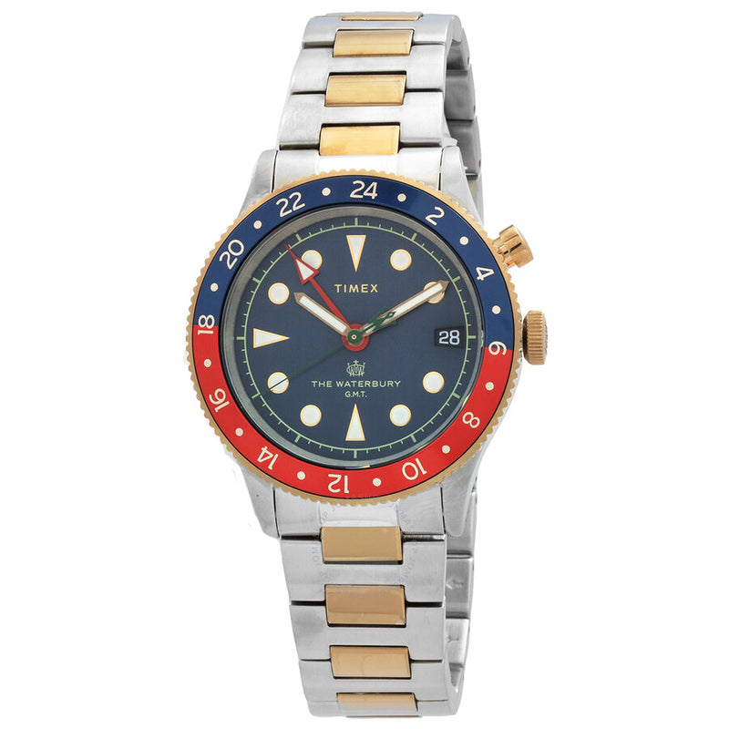 Timex Waterbury GMT Quartz Blue Dial Men's Watch TW2U90600VQ - The Watches Men & Co