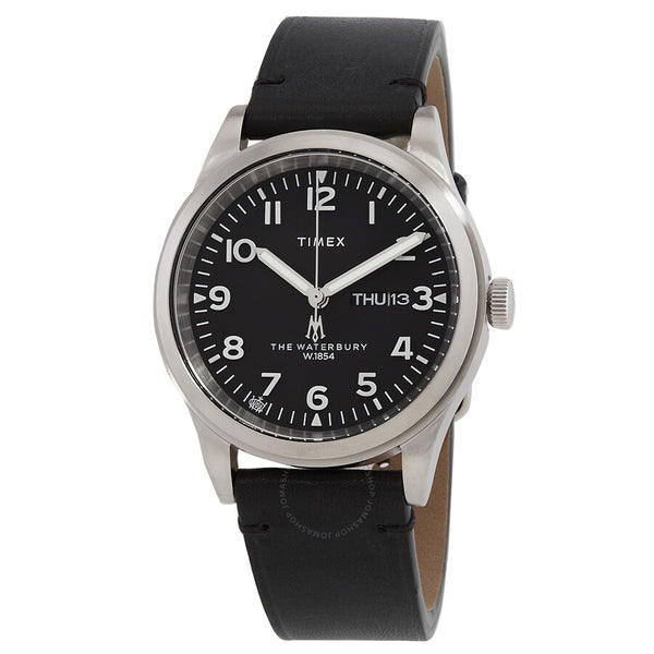 Timex Waterbury Traditional Day Date Quartz Black Dial Men's Watch TW2W14700 - The Watches Men & Co
