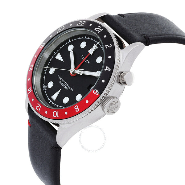 Timex Waterbury Traditional GMT Quartz Black Dial Men's Watch TW2W22800 - The Watches Men & Co #2