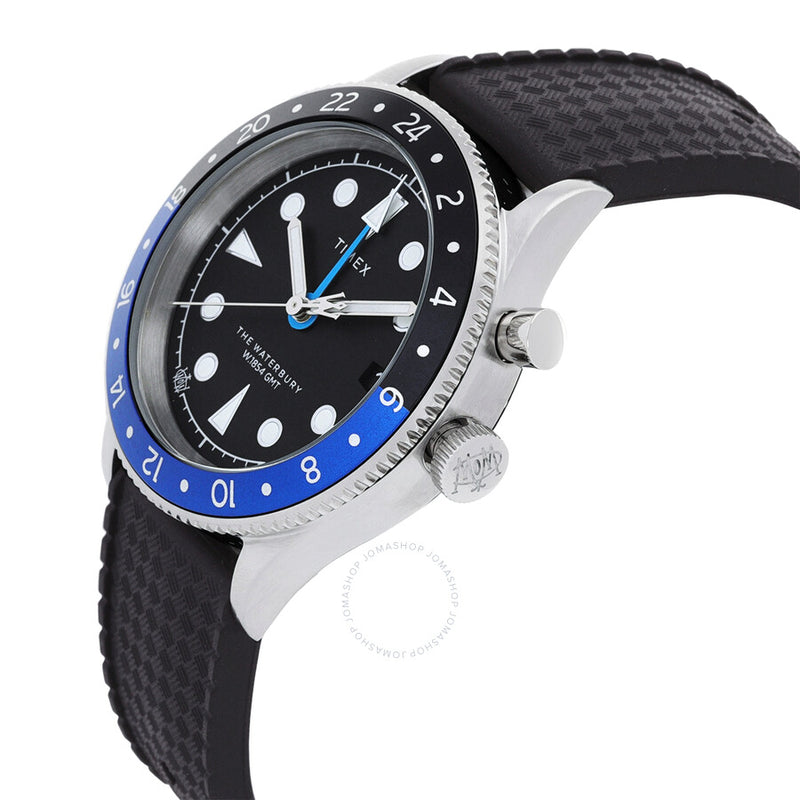 Timex Waterbury Traditional GMT Quartz Black Dial Men's Watch TW2W22600 - The Watches Men & Co #2