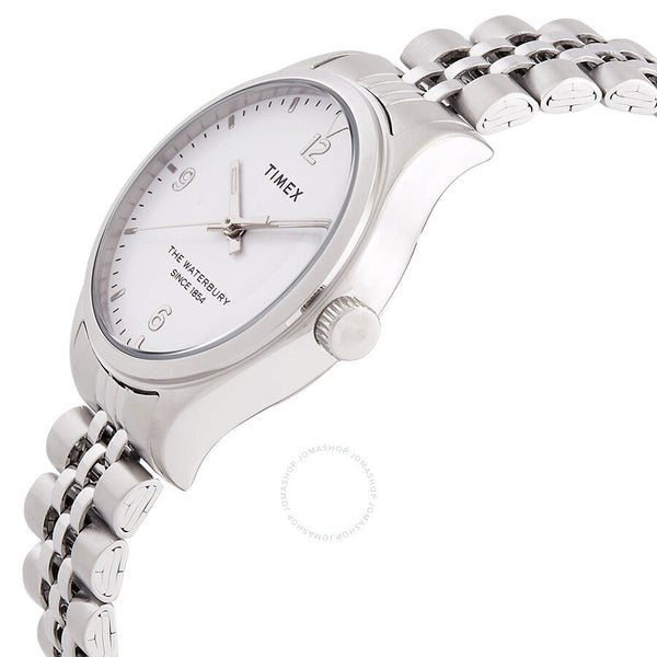 Timex Waterbury Traditional Quartz White Dial Ladies Watch TW2R69400 - The Watches Men & Co #2