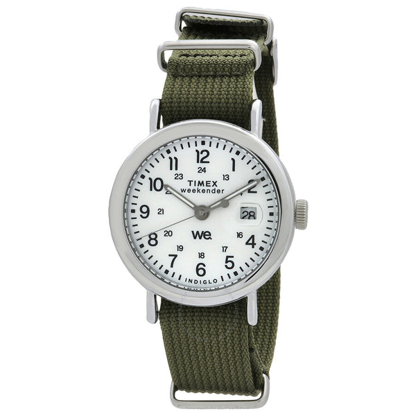 Timex Weekender Quartz White Dial Unisex Watch TW2W85600 - The Watches Men & Co