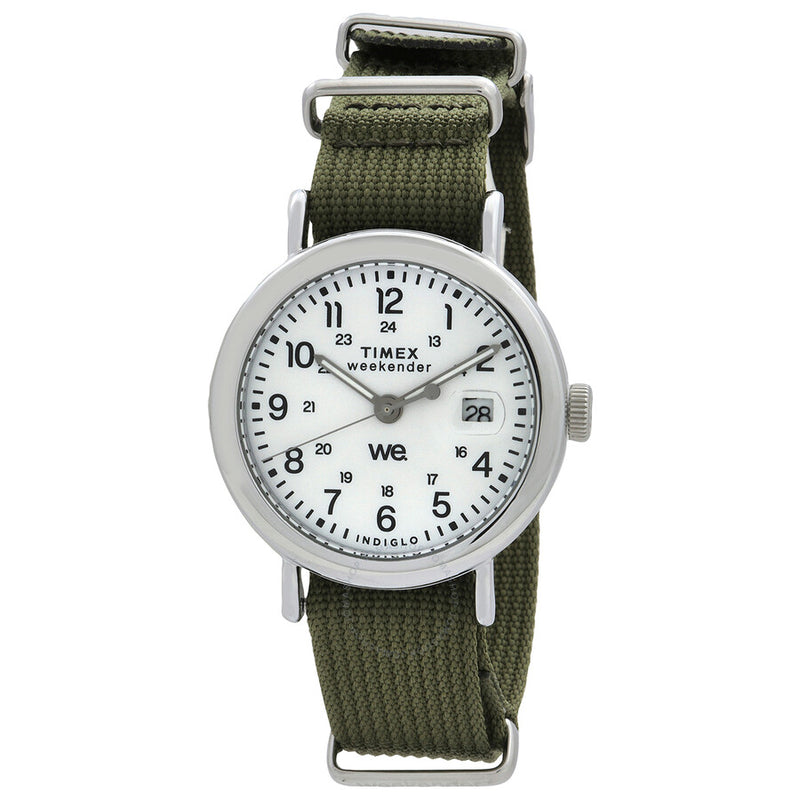 Timex Weekender Quartz White Dial Unisex Watch TW2W85600 - The Watches Men & Co