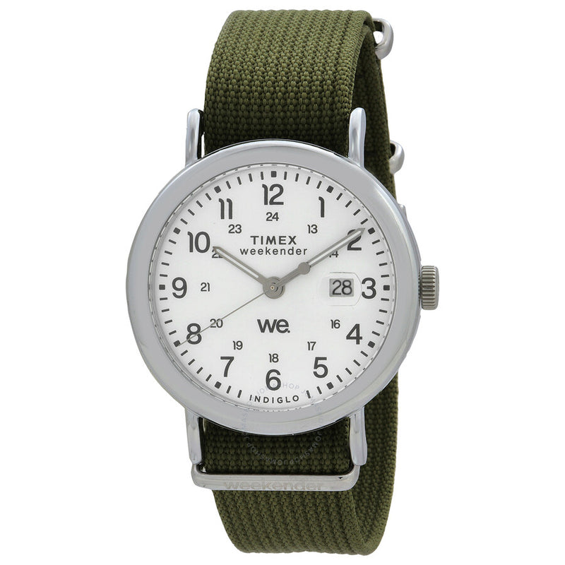 Timex Weekender Quartz White Dial Watch TW2W86000 - The Watches Men & Co