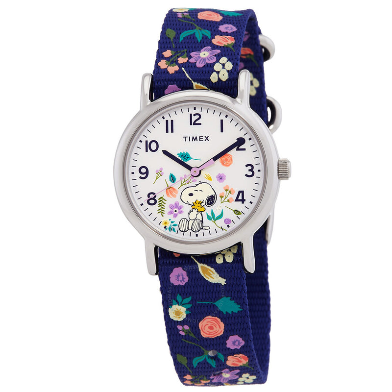 Timex Weekender x Peanuts Quartz White Dial Ladies Watch TW2V45900JT - The Watches Men & Co