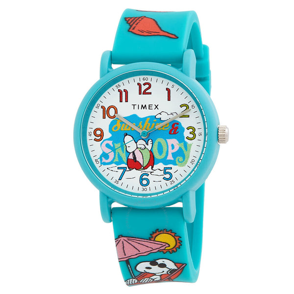 Timex x Peanuts Just Beachy Quartz White Dial Unisex Watch TW2V78500JT - The Watches Men & Co
