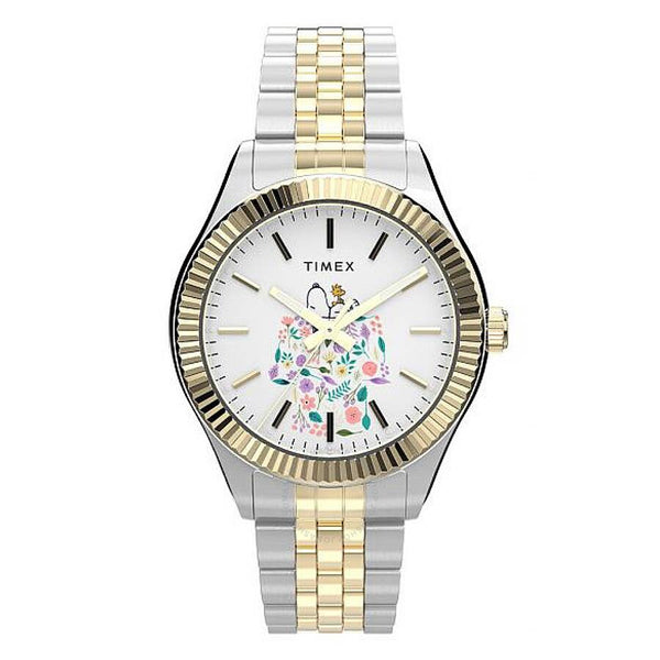 Timex X Peanuts Legacy In Bloom Quartz White Dial Ladies Watch TW2W95100VQ - The Watches Men & Co