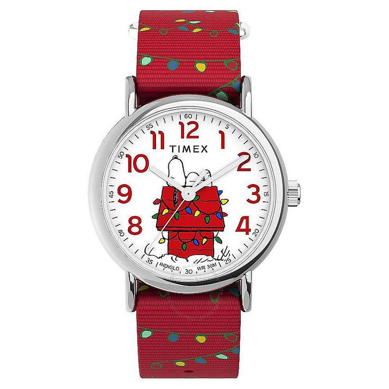 Timex X Peanuts Weekender Quartz White Dial Ladies Watch TW2W80800JT - The Watches Men & Co