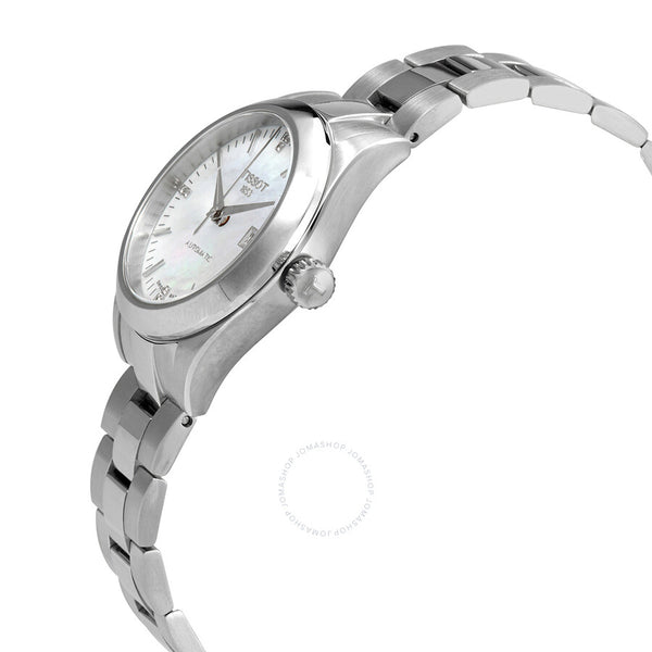 Tissot Automatic Diamond White Mother of Pearl Dial Ladies Watch T132.007.11.116.00 - The Watches Men & Co #2