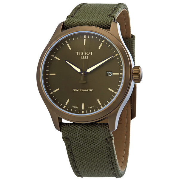Tissot Automatic Kaki Dial Khaki Textile Men's Watch T1164073709100 - The Watches Men & Co
