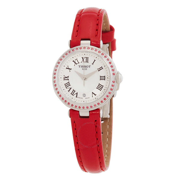 Tissot Bellissima Small Lady Quartz White Mother of Pearl Dial Watch T1260106611300 - The Watches Men & Co