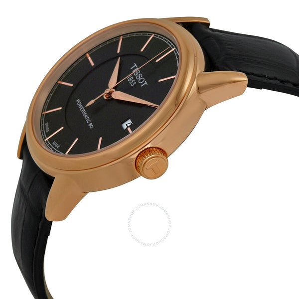 Tissot Carson Black Dial Rose Gold-plated Men's Watch T0854073606100 - The Watches Men & Co #2