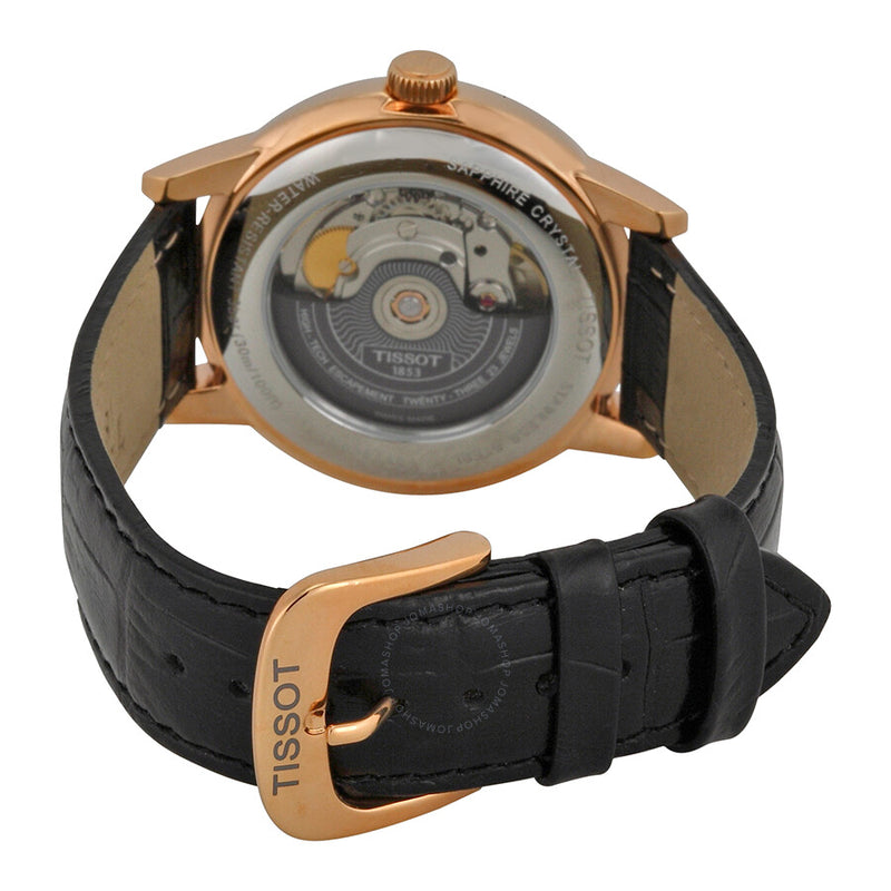 Tissot Carson Black Dial Rose Gold-plated Men's Watch T0854073606100 - The Watches Men & Co #3