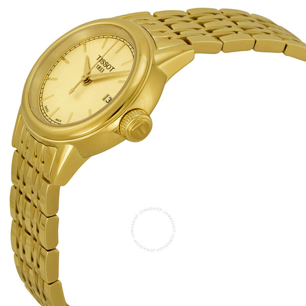 Tissot Carson Champagne Dial Yellow Gold PVD Ladies Watch T0852103302100 - The Watches Men & Co #2