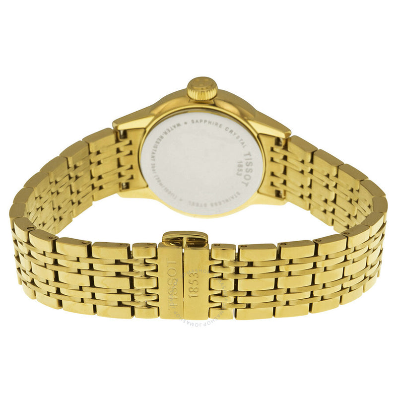 Tissot Carson Champagne Dial Yellow Gold PVD Ladies Watch T0852103302100 - The Watches Men & Co #3