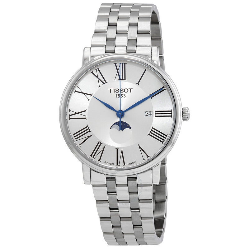 Tissot Carson Moon Phase Quartz Silver Dial Men's Watch T1224231103300 - The Watches Men & Co