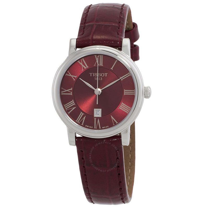 Tissot Carson Premium Quartz Red Dial Ladies Watch T122.210.16.373.00 - The Watches Men & Co